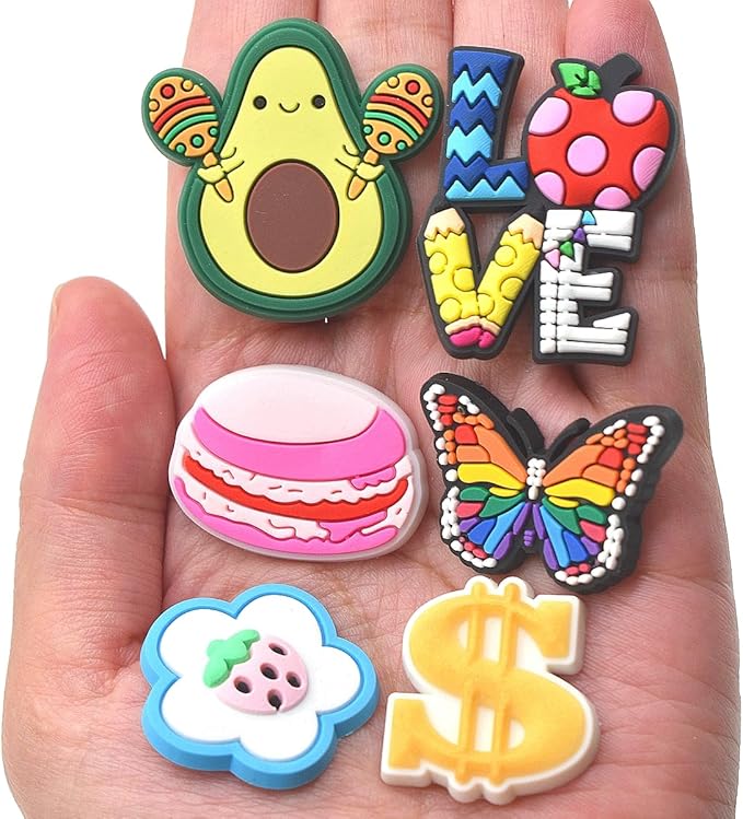 YEALQU 200PCS Random Different Pencil Topper Decoations Cute PVC Pencil Toppes Lovely Black Clip for Pupil/Junior Students Gifts Awards
