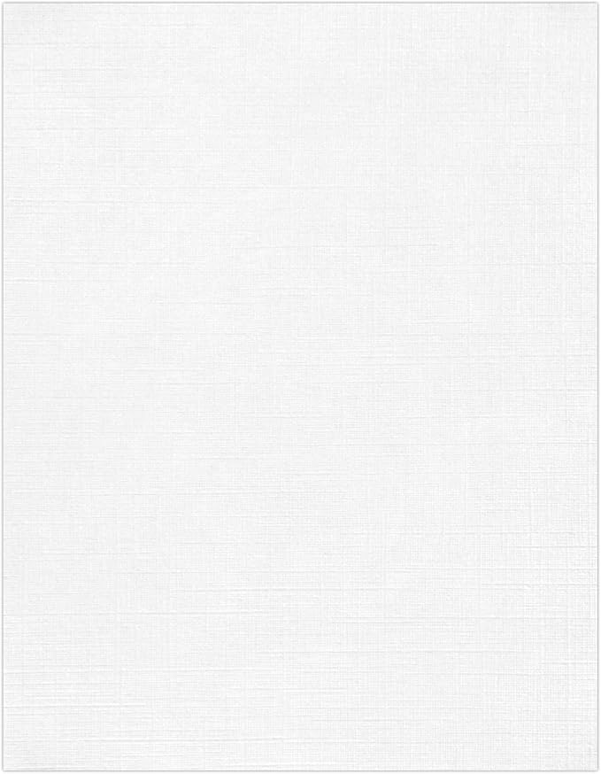 LUXPaper 8.5" x 11" Classic Linen Paper | Letter Size | Avon Brilliant White | 70lb. Text | 500 Qty