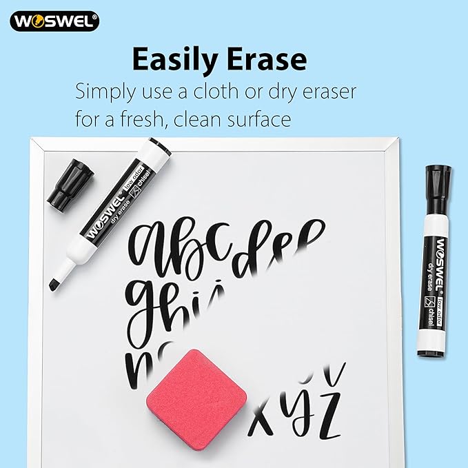 Dry Erase Markers Bulk, Chisel Tip Whiteboard Markers, Low Odor Thick Dry Markers, 50 Black Color for Kids/Teachers, Classroom, Office & Home Use