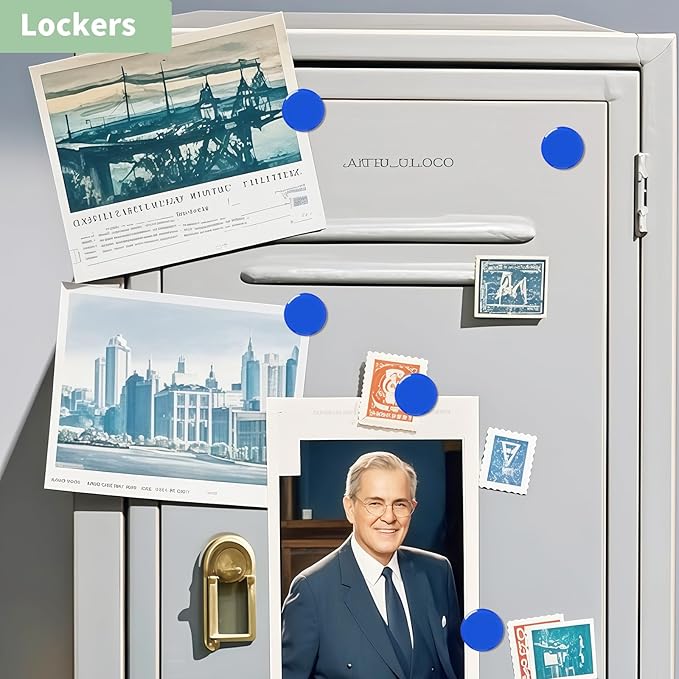 20PCS Fridge Magnets, Blue Cute Small Refrigerator Magnets, Decorative Round Heavy Duty Strong Mini Magnets for Whiteboard Fridge Locker Kitchen Classroom Office & School, Dry Erase Magnet