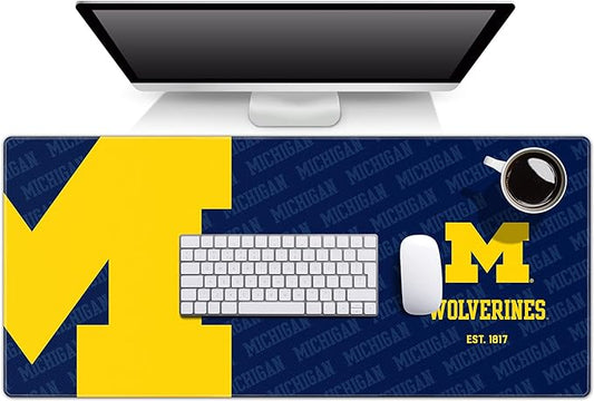 YouTheFan NCAA Michigan Wolverines Logo Series Desk Pad