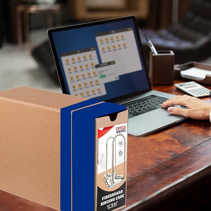 Performore Durable Archival Binder Case with Adjustable Bar and Smooth Arch Mechanism – Kraft and Fiberboard Cover for Secure Document Storage