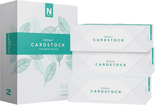 Neenah Vellum Bristol Cardstock, Lightweight, 4 Packs of 325 Sheets/1300 Sheets, 67 lb/147 gsm, 94 Brightness, 8.5" x 11" - MORE SHEETS! (91633-02)