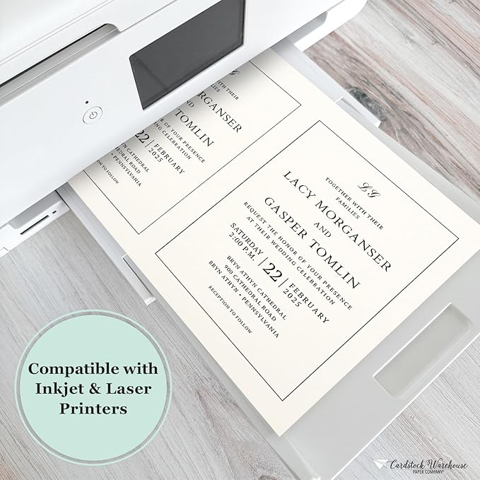Cardstock Warehouse Pop-Tone Whip Cream Card Stock Paper - 50 Sheets, 8.5 x 11" - 65 lb / 175 GSM Premium Cream Card Stock for Die-cutting, Crafts, Printing, Card Making and DIY Projects