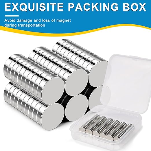 Small Magnet, 60 Pack Refrigerator Magnets 10x3mm Rare Earth Magnets Neodymium Magnet for Crafts, Whiteboard, Kitchen Cabinet