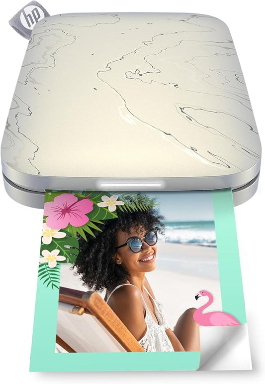 HP Sprocket Select Portable 2.3x3.4" Instant Photo Printer (Eclipse) Print Pictures on Zink Sticky-Backed Paper from your iOS & Android Device.,White