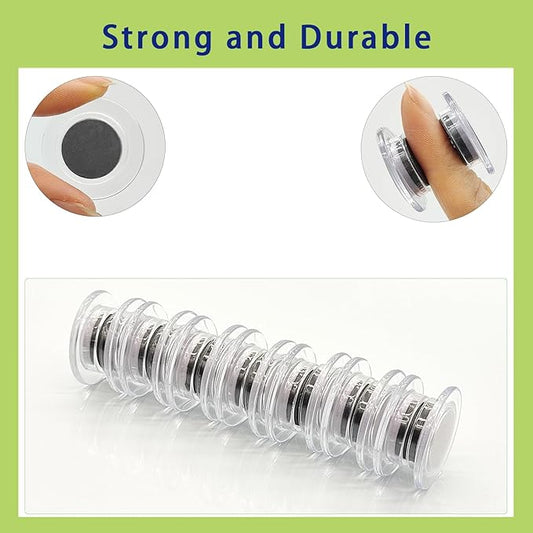 Fridge Magnets - 42 Pack Strong Refrigerator Magnets, Heavy Duty Small Magnets for Whiteboard, Locker, Crafts, Office, Classroom Use - Clear Decorative Cute Round Mini Magnet for Fridge (White)