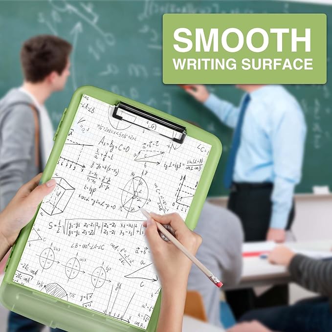 Sooez Clipboards with Storage, High Capacity Clip Boards 8.5x11 with Storage, Heavy Duty Nursing Clipboard Folder, Plastic Clipboard with Pen Holder for Women Teachers Work, School & Office Supplies