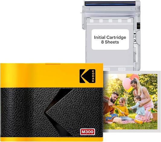 KODAK Mini 3 ERA 4PASS Portable Photo Printer (Yellow, Printer + 8 Sheets)