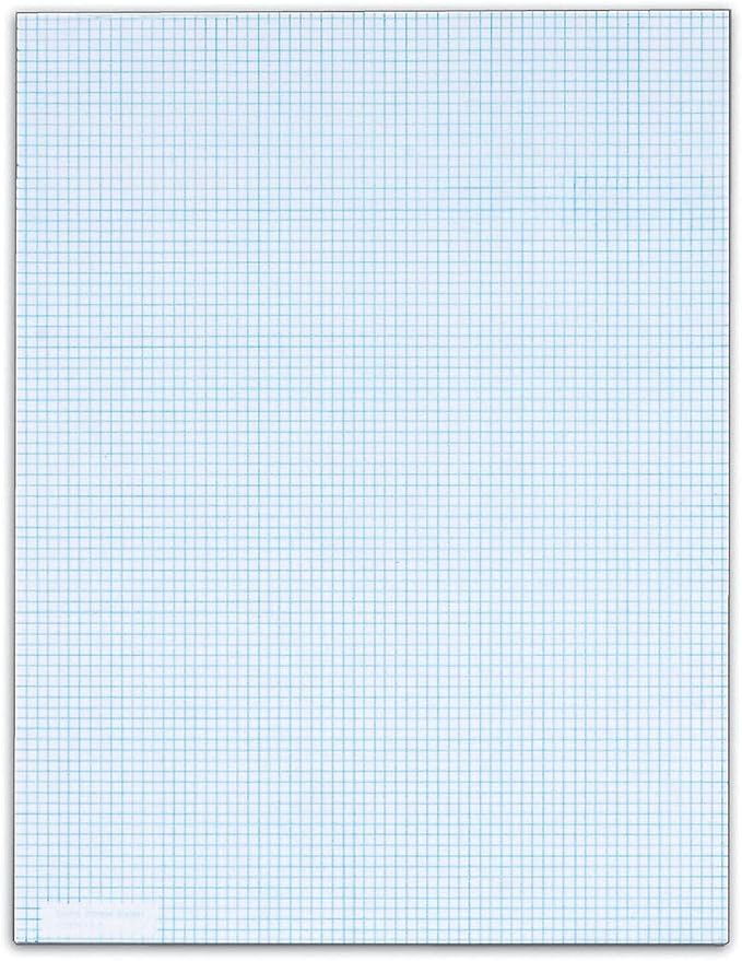 TOPS Quadrille Pad, Gum-Top, 8-1/2 x 11 Inches, Quad Rule , White Paper, 50 Sheets per Pad (33081)