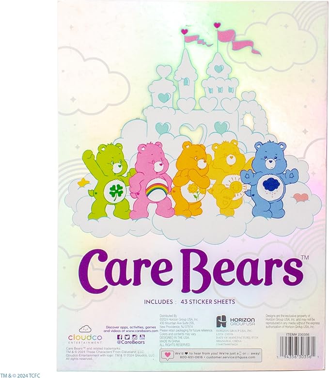 Care Bears Sticker Book, 1500 Cute Stickers for Scrapbooks, Planners, Features Letter Stickers, Planner Stickers, Laptop Stickers, Water Bottle Stickers for Kids Teens, School Supplies For Kids