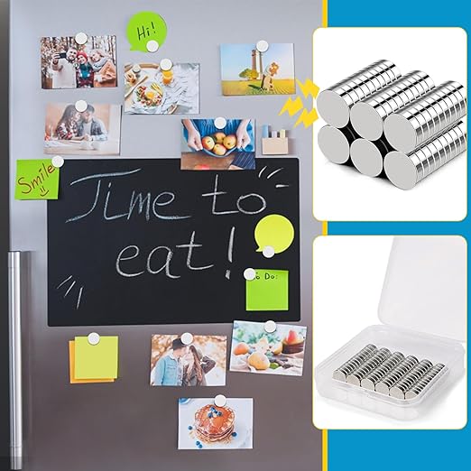 Small Magnet, 60 Pack Refrigerator Magnets 10x3mm Rare Earth Magnets Neodymium Magnet for Crafts, Whiteboard, Kitchen Cabinet