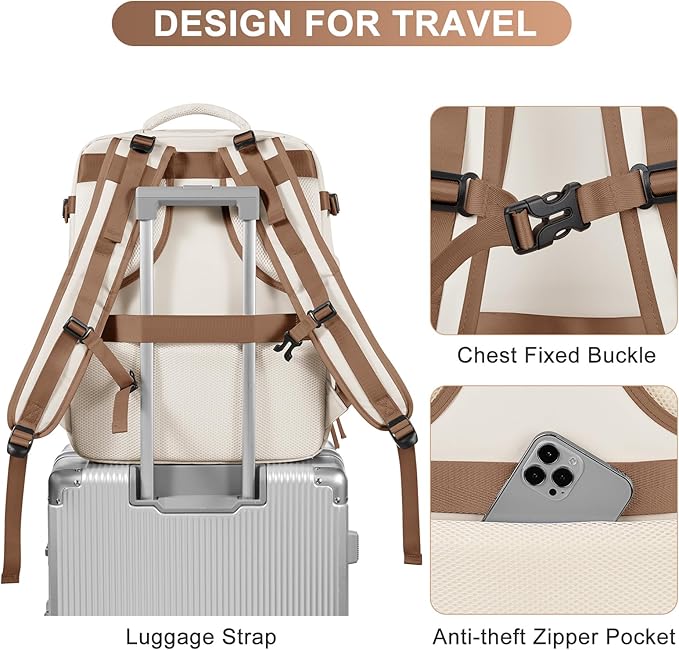 coofay Extra Large Travel Backpack Carry on Flight Approved Mochila De Viaje Personal Item Backpack for Airlines Frontier Airlines Personal Item Bag Backpack for Travel Backpacks for Men Women