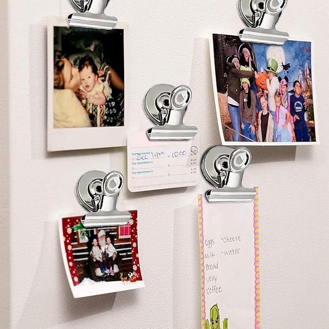 VNDUEEY 500 Pack Fridge Magnets Magnetic Clips, Whiteboard Magnets Refrigerator Magne, Magnetic Paper Clip Holder, Strong Magnet Clips for Home, Office, Teaching, School Locker