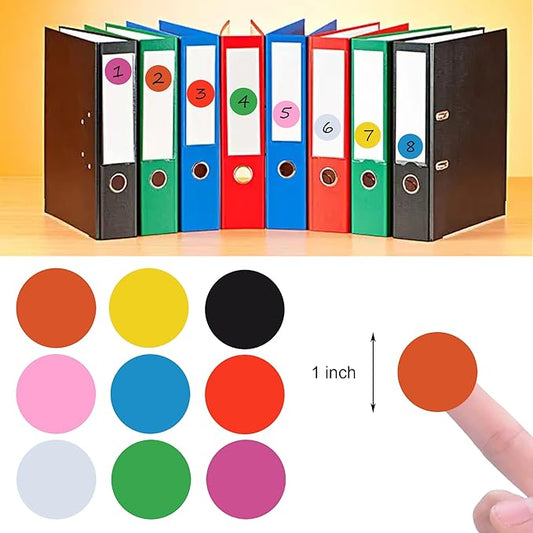 1000 Pieces 1 Inch Round Color Coding Labels Writable Circle Dot Labels Self Adhesive Color Round Stickers for Inventory Home Organize, File Classification(2 Rolls, Orange)