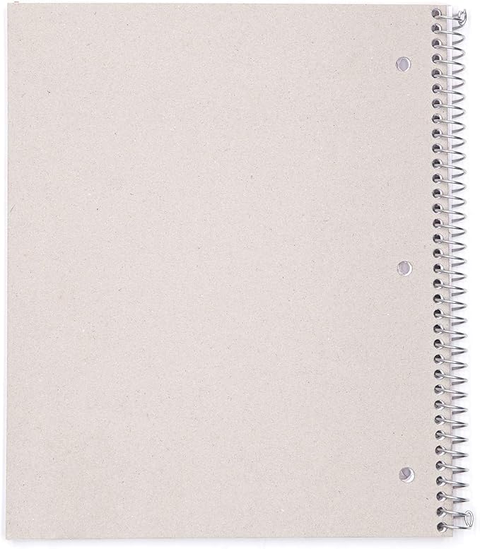 Mintra Office Durable Spiral Notebooks, 1 Subject, (Orange, Wide Ruled 3 Pack), 100 Sheets, Poly Pocket, Moisture Resistant Cover, Strong Chipboard back, For School, Office, Business