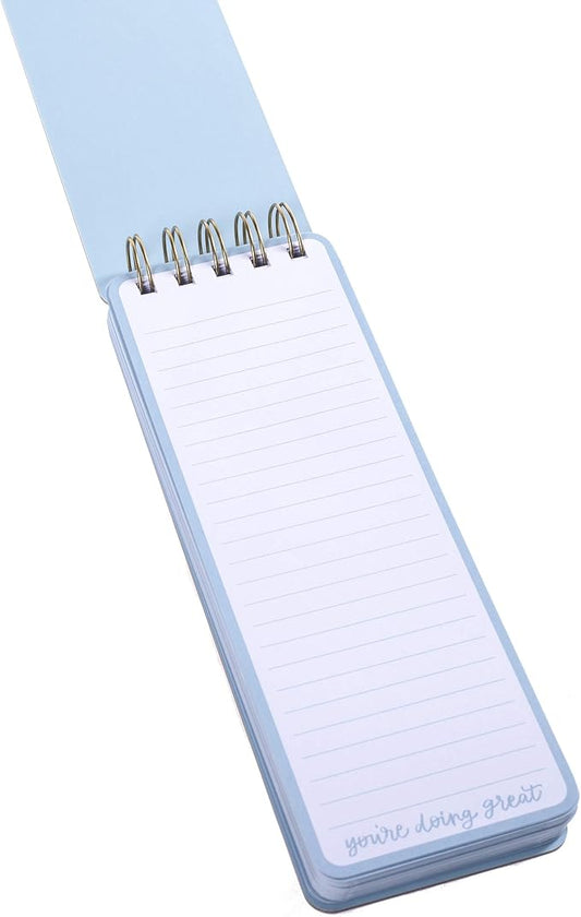 Graphique Reporter Notepad, Brush Strokes – Portable Notebook Embellished in Gold Foil, 150 Lined Sheets, 3" x 8.75" – Perfect for Note Taking, List Making and Much More (WLP184)