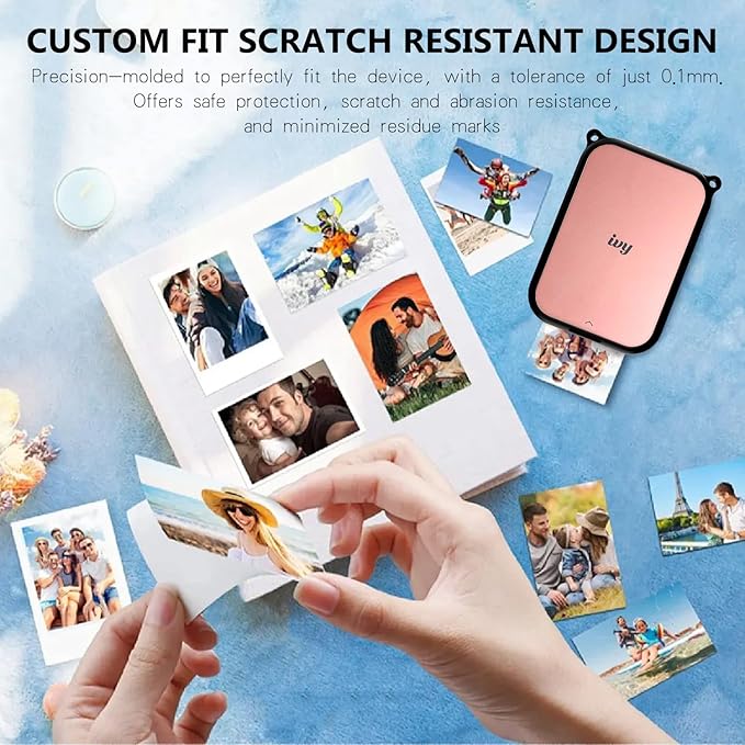 Silicone Case for Canon Ivy 2 Mini Photo Printer with Neck Strap Lanyard- Black