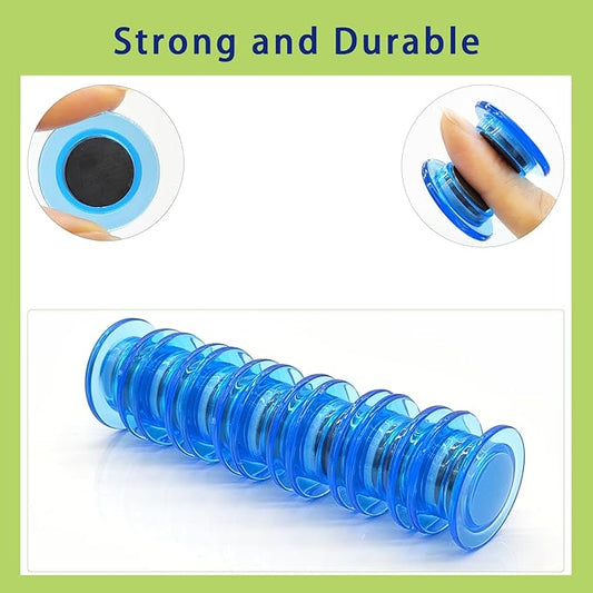Fridge Magnets - 42 Pack Strong Refrigerator Magnets, Heavy Duty Small Magnets for Whiteboard, Locker, Crafts, Office, Classroom Use - Clear Decorative Cute Round Mini Magnet for Fridge (Blue)