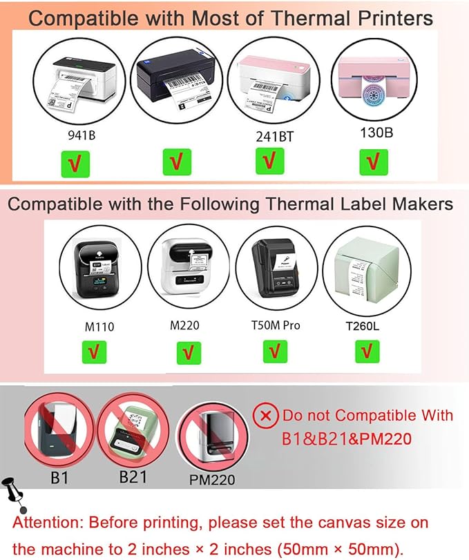 1.18×1.18 Round Thermal Labels for T50M/M110/M108/M220/M260 Label Makers, Self-Adhesive Stickers Thermal Printer Labels for DIY Logo Design, Thanks Card, 200PCS/Roll 30mmx 30mm, White