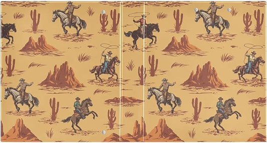 Cowboys Western Decorative 3 Ring Binder 1.5 Inch Large View Binders with Pockets Holds 200 A4 Sheets File Organizer for Office College School, 1 Pack