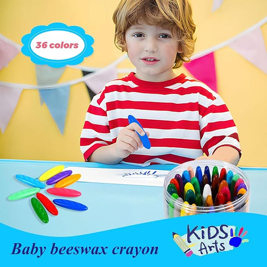 peanut crayons - washable crayons for toddlers 1-3 & kids ages 4-8, safe & non-toxic toddler crayon，perfect for creative play (24)