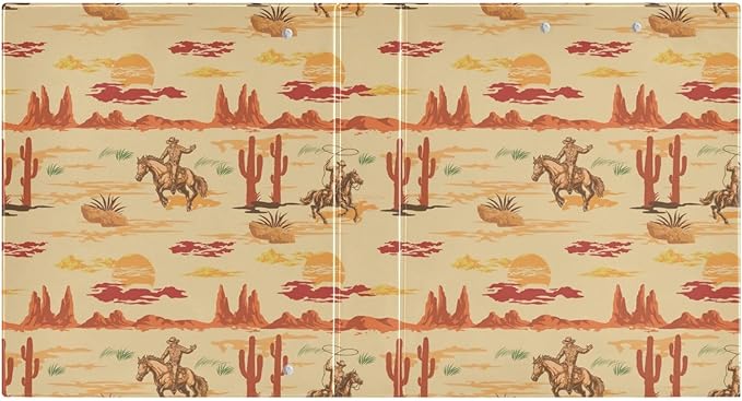 Wild West Mexico Cowboy Decorative 3 Ring Binder 1.5 Inch Large View Binders with Pockets File Organizer for Office College School, 2 Pack