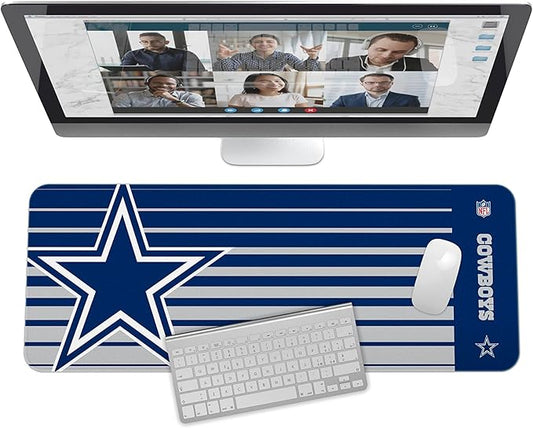 SOAR NFL Unisex Multifunctional Desk Mat for Desktop, (31.5"x12") - Ultra Soft Fabric with Non-Slip Rubber Backer - Water Resistant & Durable Nylon Stitching - Officially Licensed NFL, Desk Pad
