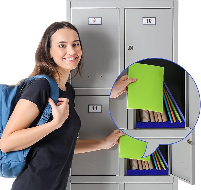 Locker Rug School Rugs Carpet Chenille 100% Microfiber Locker Carpet with Non Skid Backing Locker Decorations (Blue, 10x10Inches)