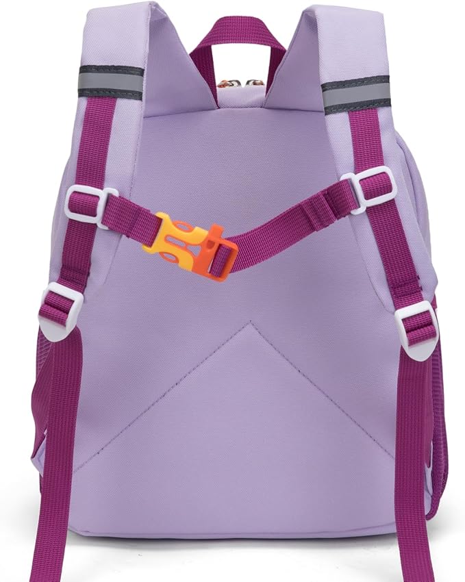 HawLander Little Kids Backpack for Girls Toddler School Bag Fits 3 to 6 years old, 12 inch, Purple