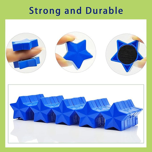 Fridge Magnets - 30 Pcs Refrigerator Magnets Strong Small Whiteboard Magnet, Heavy Duty Mini Magnets for Kitchen, Locker, Office, Classroom & Office Use - Decorative Cute Magnet (Star, Blue)