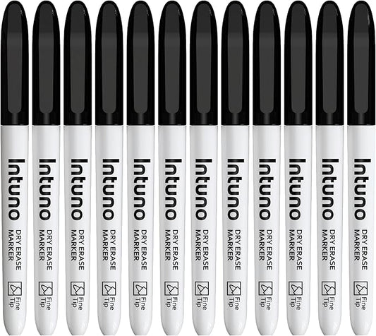 Dry Erase Markers, 108 Count Black, Fine tip, Low-Odor, Perfect for Office, Teaching, Meeting, Presentation, Classroom, Home