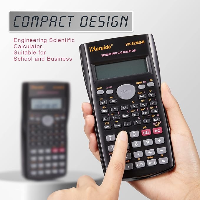 Flutesan 15 Pieces 2 Line Engineering Scientific Calculator Bulk Function Math Calculator Large Display for Student Teacher Classroom High School College School, AAA Batteries Included
