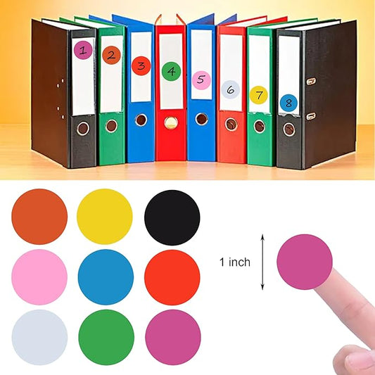 1000 Pieces 1 Inch Round Color Coding Labels Writable Circle Dot Labels Self Adhesive Color Round Stickers for Inventory Home Organize, File Classification(2 Rolls, Purple)