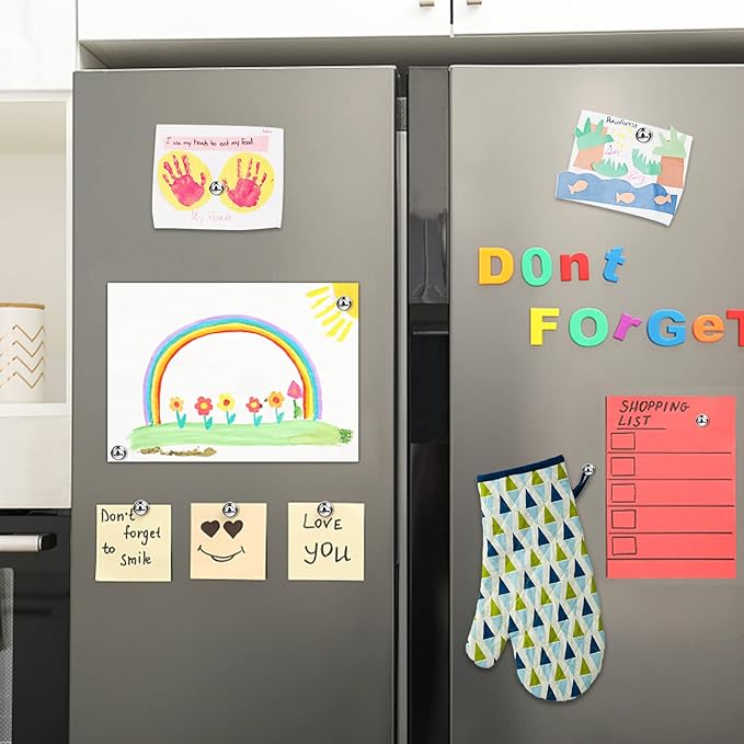 LOVIMAG 16Pcs Refrigerator Magnets for Whiteboard, Strong Fridge Magnets Adult, Small Magnetic Push Pins, Cruise Magnet for Metal Door, Fridge,Office, Classroom, Thumb Tacks Magnet for Locker