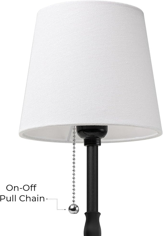 Cordless LED Table Lamp: 5200mAh Portable Battery Operated Lamps for Living Room - Dimmable Desk Lamp for Bedside, Bar, Night Light, Dining Room, Camping, Patio (Dark Black)