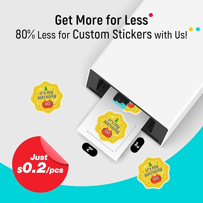 Liene PixCut S1 Color Sticker Printer & Cutting Machine - All-in-One Sticker Maker for DIY Crafts, Custom Labels & Gifts. Thermal Dye-Sublimation Photo Printer, 300 DPI, Precise AI Auto-Cutting