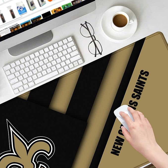 Large Mouse Pad Desk Mat for Home Office, Gaming Mousepad Extended Desk pad - Computer Keyboard Mouse Mat with Non-Slip Base and Stitched Edge Office Desk Organizers and Accessories
