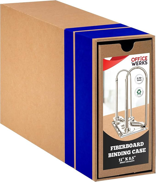 Performore Durable Archival Binder Case with Adjustable Bar and Smooth Arch Mechanism – Kraft and Fiberboard Cover for Secure Document Storage