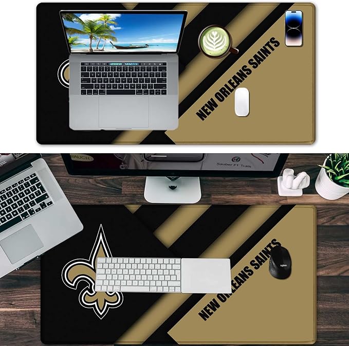 Large Mouse Pad Desk Mat for Home Office, Gaming Mousepad Extended Desk pad - Computer Keyboard Mouse Mat with Non-Slip Base and Stitched Edge Office Desk Organizers and Accessories