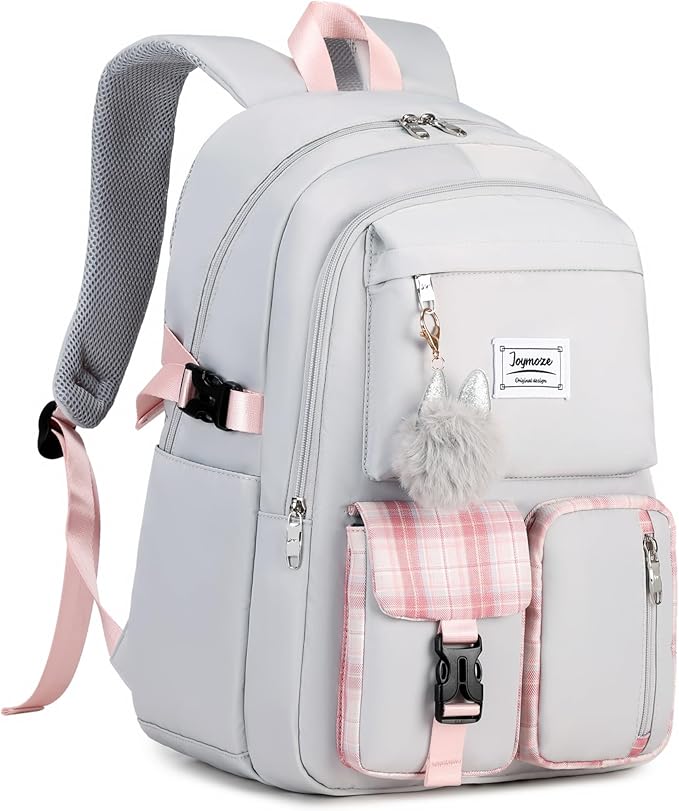 Cute Backpack for Girl Teenager Daily Backpack Women Backpack Purse Grey