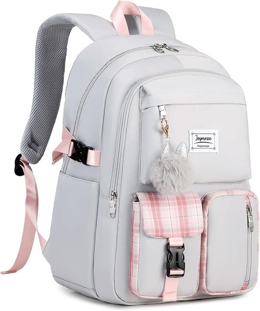 Cute Backpack for Girl Teenager Daily Backpack Women Backpack Purse Grey