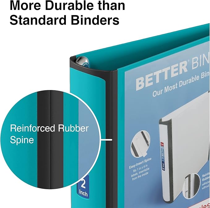 STAPLES Better Binder, 2-Inch, Teal