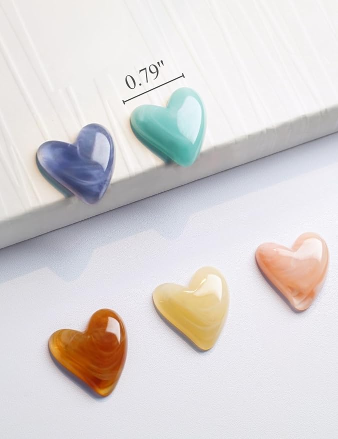 Mymazn 12Pcs Fridge Magnets Cute Refrigerator Magnet, Colorful Magnets for Whiteboard Cabinet Locker, Heart Decorative Magnets for Classroom Kitchen Office
