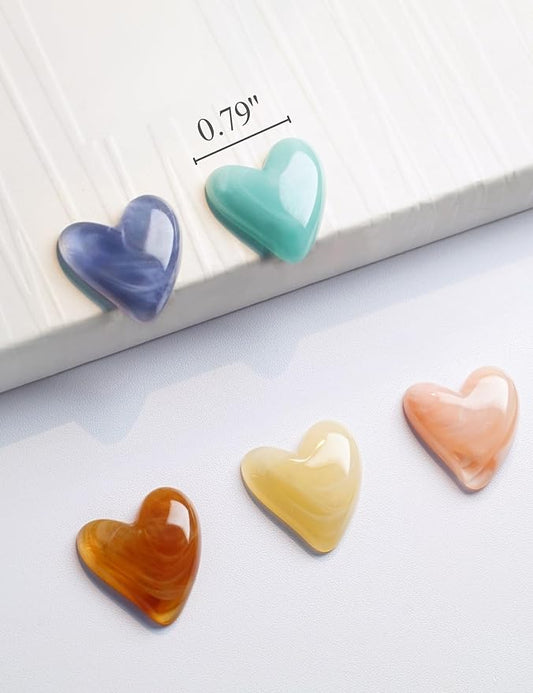 Mymazn 12Pcs Fridge Magnets Cute Refrigerator Magnet, Colorful Magnets for Whiteboard Cabinet Locker, Heart Decorative Magnets for Classroom Kitchen Office
