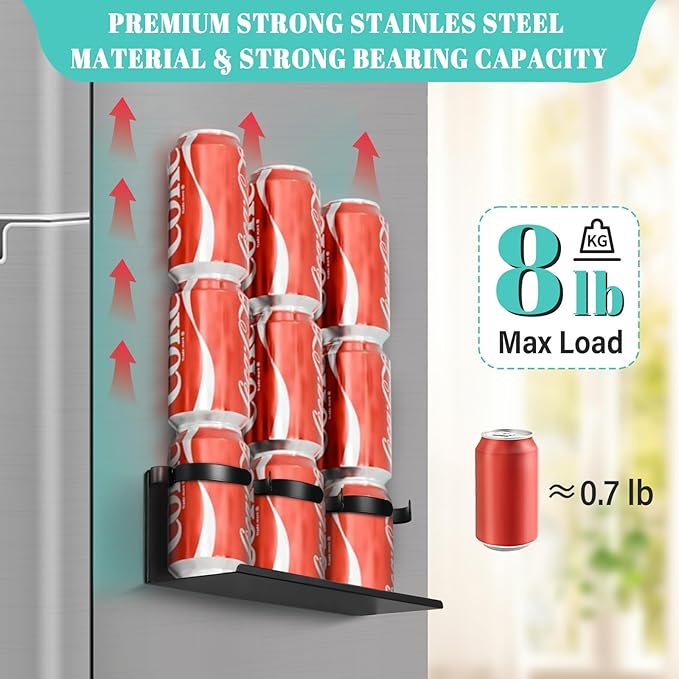 2Pcs Magnetic Water Bottle Organizer for Stanley 30 40 oz Tumbler and Lid Magnetic Cup Holder Heavy Duty Tumbler Storage Organizer Drink Accessories Kitchen Cup Storage Rack for Fridge Cabinets Gifts