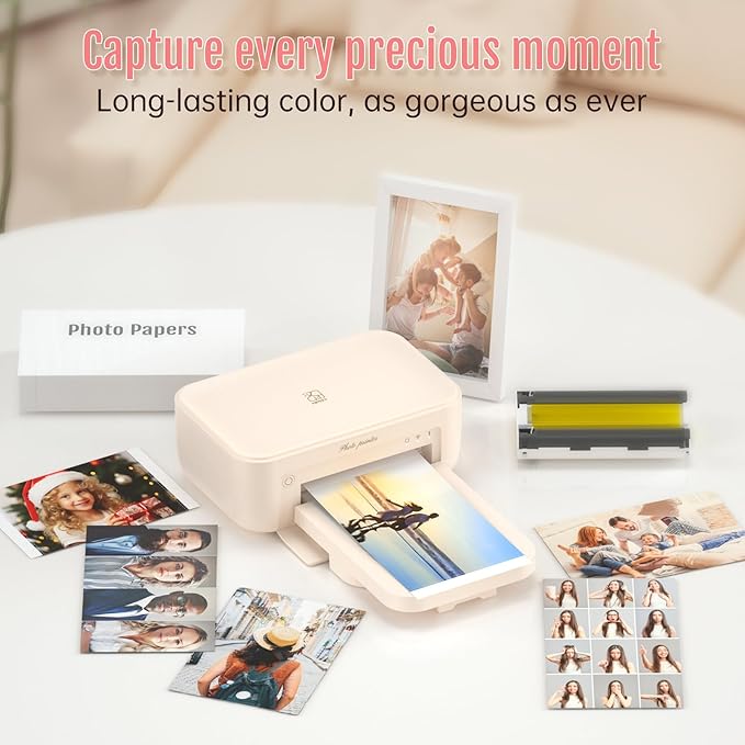 HPRT 4"X 6" Photo Paper 108 Sheets and Two Ribbons，Designed for CP4100/CP4000L Photo Printer