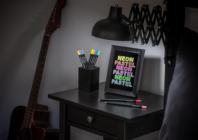 Faber-Castell Black Edition Colored Pencils, Neon & Pastel 1 Count (Pack of 12)
