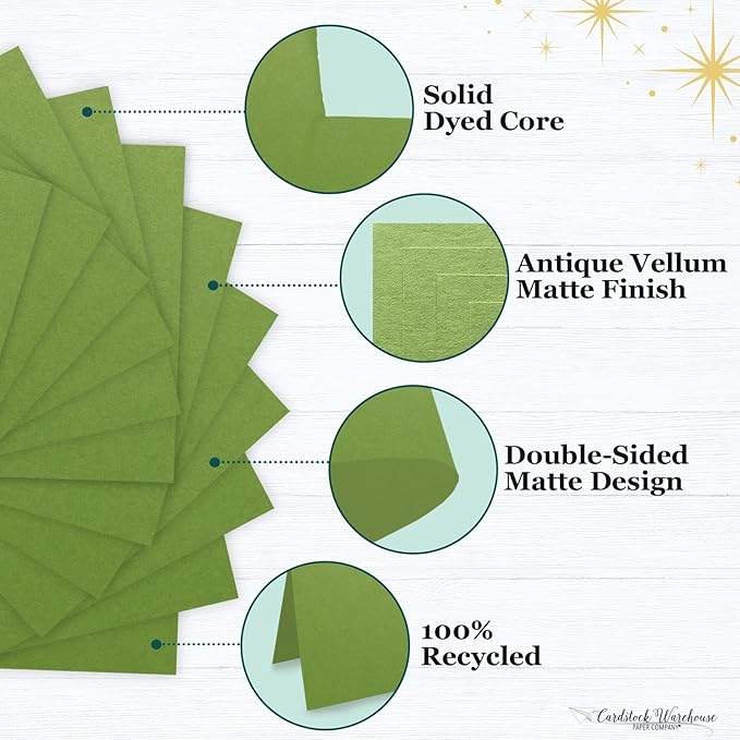 Cardstock Warehouse Pop-Tone Gumdrop Green Cardstock Paper – 25 Sheets, 8.5 x 11" - 100 lb / 270 GSM Premium Green Card Stock for Die-cutting, Crafts, Printing, Card Making and DIY Projects