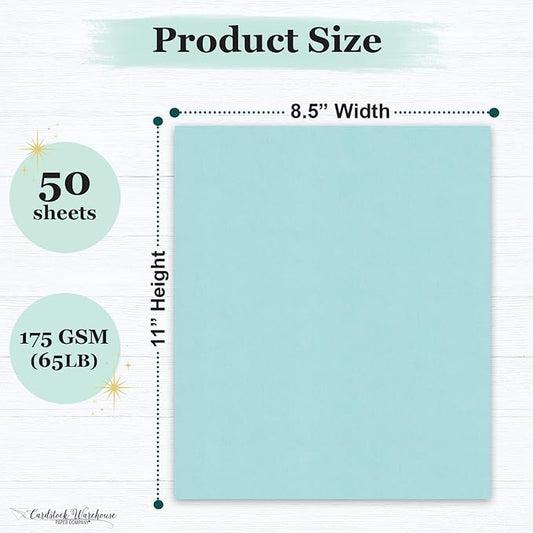 Cardstock Warehouse Pop-Tone Berrylicious Blue Cardstock Paper – 50 Sheets, 8.5 x 11" - 65 lb / 175 GSM Premium Blue Card Stock for Die-cutting, Crafts, Printing, Card Making and DIY Projects